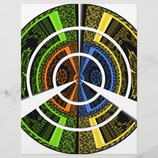 Beautiful African colourful Circular Illustrations (Front)