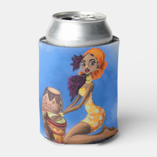 Beautiful African Drummer Girl Can Cooler