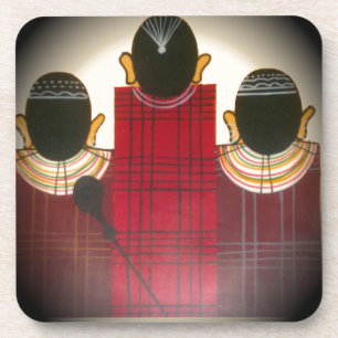 Beautiful African Ethnic Tribal Masai Ornaments.pn Coaster