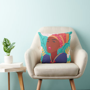 Beautiful African Girl Cushion