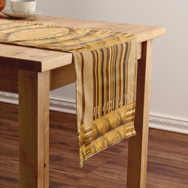 Beautiful African Golden Yellow Giraffe Animal Art Long Table Runner (In Situ)