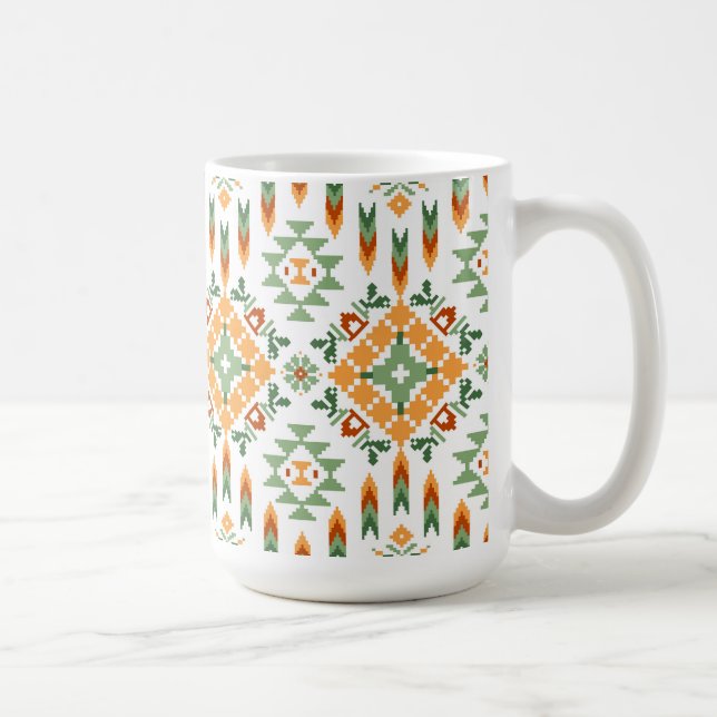 Beautiful African Knitted Pattern Coffee Mug (Right)