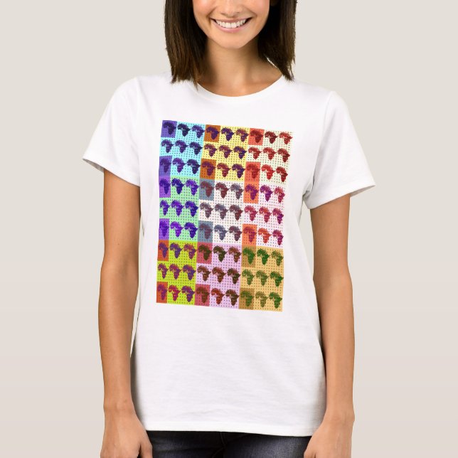 Beautiful African Map Chequered Pap art ethnic  T-Shirt (Front)