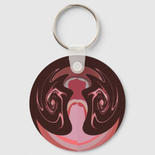 Beautiful African Maroon Motif Print Design Key Ring
