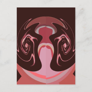 Beautiful African Maroon Motif Print Design Postcard
