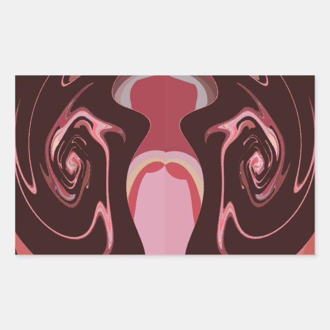 Beautiful African Maroon Motif Print Design Rectangular Sticker (Front)