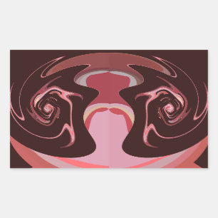 Beautiful African Maroon Motif Print Design Rectangular Sticker