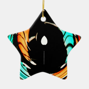 Beautiful African Motif Art Print Ceramic Tree Decoration