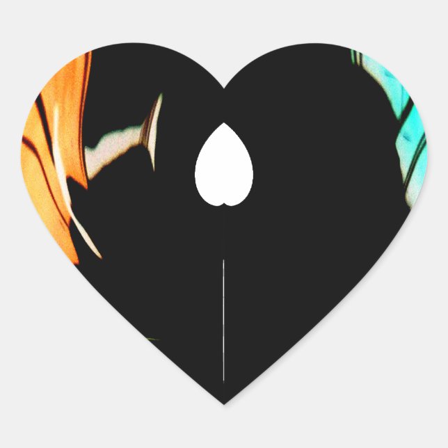 Beautiful African Motif Art Print Heart Sticker (Front)