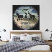 Beautiful African Safari Wild Jungle Life Canvas Print (Insitu(Bedroom))
