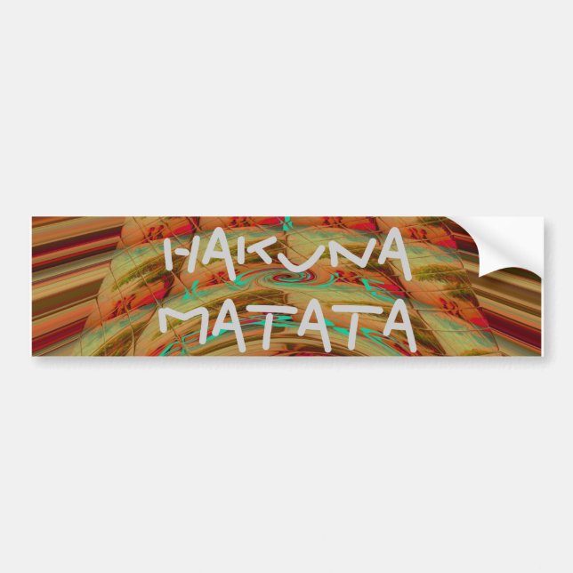 Beautiful African Traditional Golden Brown Motif  Bumper Sticker (Front)