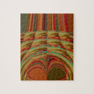 Beautiful African Traditional Golden Brown Motif  Jigsaw Puzzle