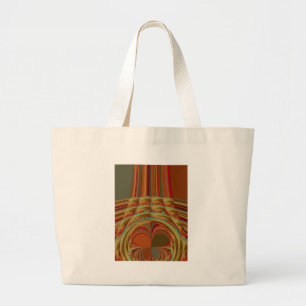 Beautiful African Traditional Golden Brown Motif  Large Tote Bag