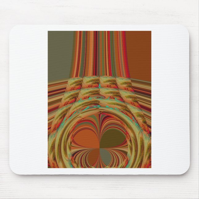 Beautiful African Traditional Golden Brown Motif  Mouse Mat (Front)