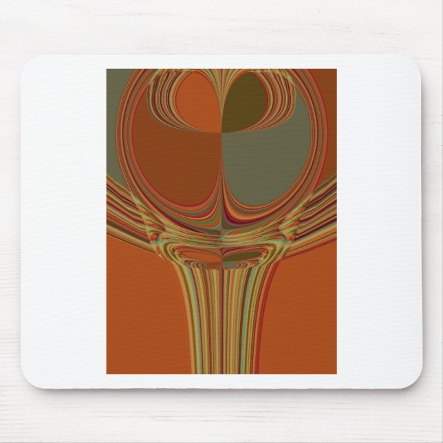 Beautiful African Traditional Golden Brown Motif  Mouse Mat (Front)