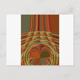 Beautiful African Traditional Golden Brown Motif  Postcard