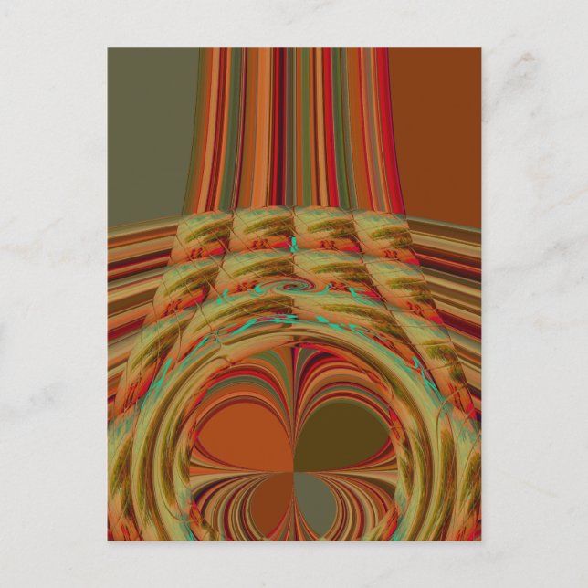 Beautiful African Traditional Golden Brown Motif  Postcard (Front)