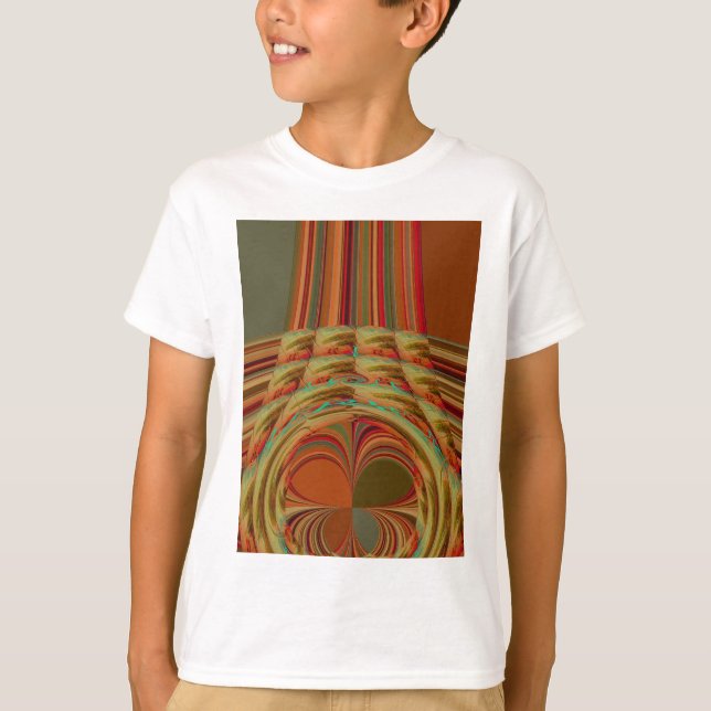 Beautiful African Traditional Golden Brown Motif  T-Shirt (Front)