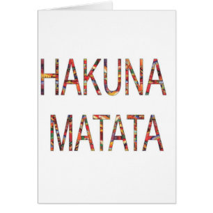 Beautiful African Vintage Colours Hakuna Matata