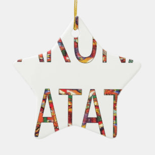 Beautiful African Vintage Colours Hakuna Matata Ar Ceramic Tree Decoration
