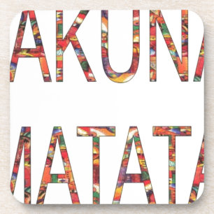 Beautiful African Vintage Colours Hakuna Matata Ar Coaster