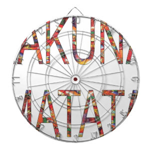 Beautiful African Vintage Colours Hakuna Matata Ar Dartboard
