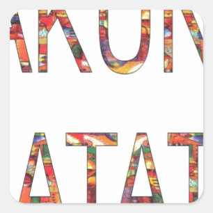 Beautiful African Vintage Colours Hakuna Matata Ar Square Sticker