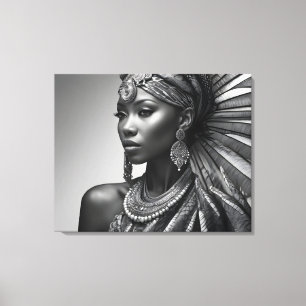 Beautiful African woman Canvas Print