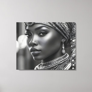 Beautiful African woman Canvas Print