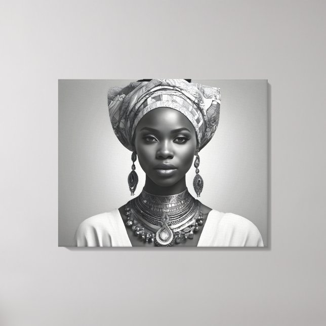 Beautiful African woman Canvas Print (Front)
