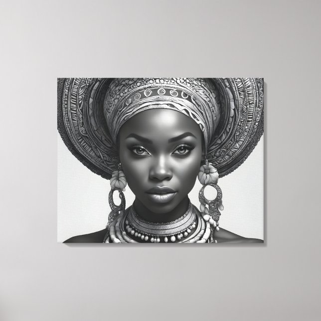 Beautiful African woman Canvas Print (Front)