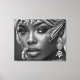 Beautiful African woman Canvas Print