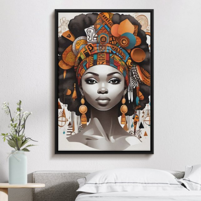 Beautiful african woman in traditional headgear poster (Creator Uploaded)