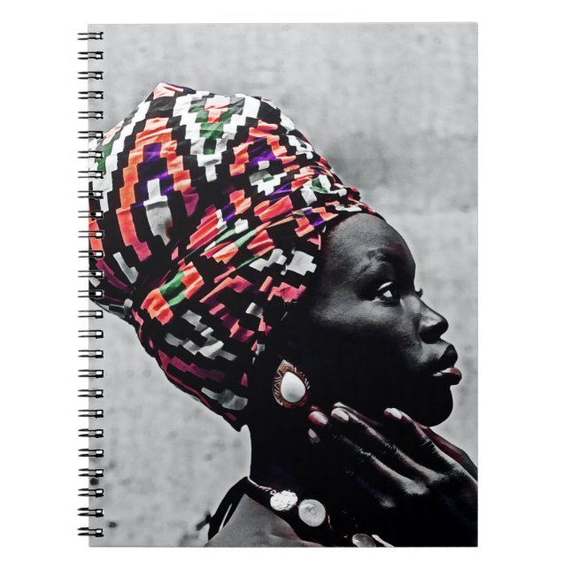 Beautiful African Woman Notebook (Front)
