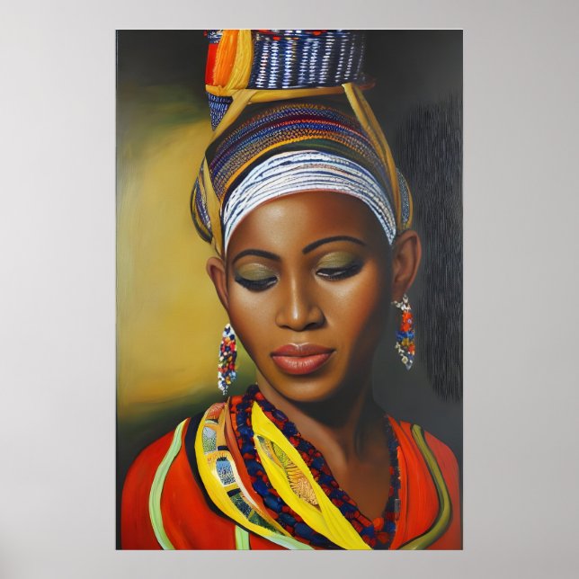 Beautiful African woman Poster (Front)