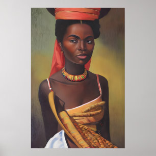 Beautiful African woman Poster