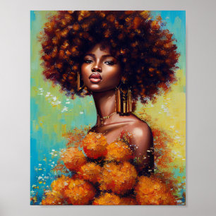 Beautiful African Woman Poster
