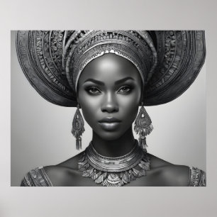 Beautiful African woman Poster