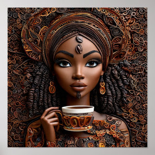 Beautiful African Woman Poster