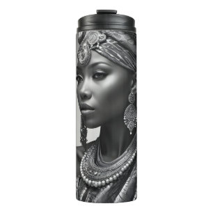 Beautiful African woman Thermal Tumbler