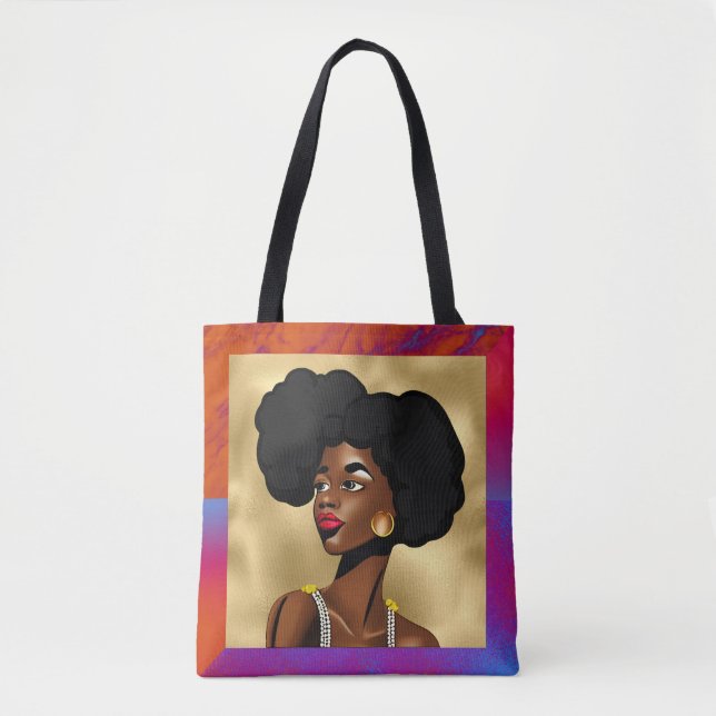 Beautiful Afrocentric Style Woman  Tote Bag (Front)