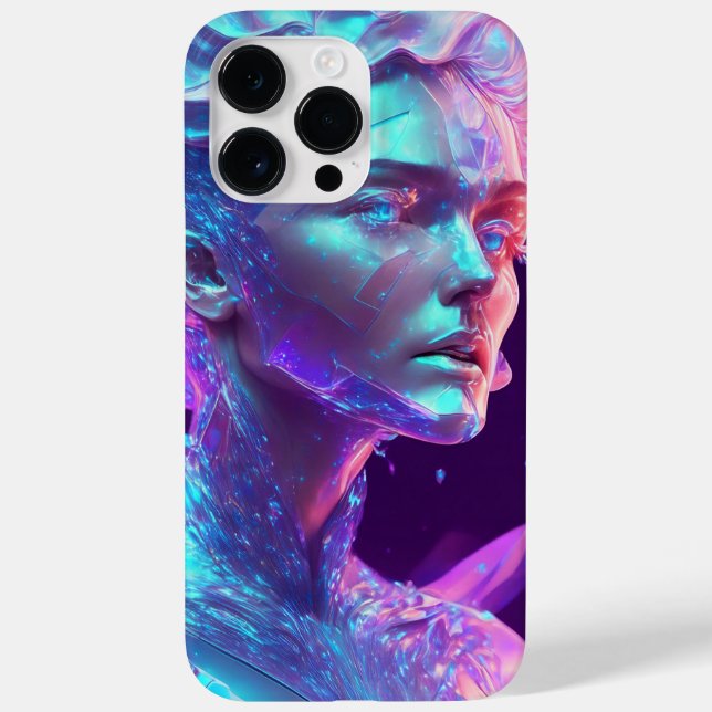 Beautiful Ai Art Pretty Icy Glass like Woman Case-Mate iPhone Case (Back)