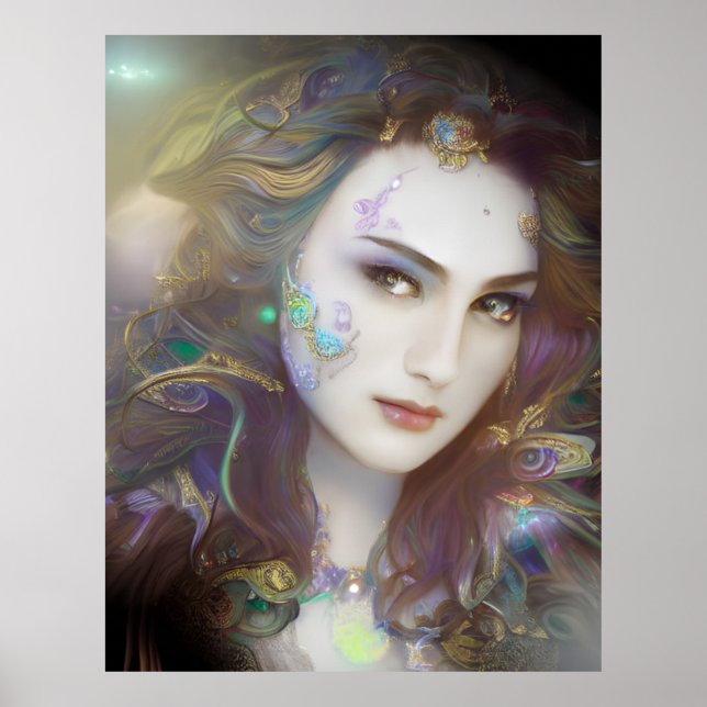 Beautiful AI Generated Woman Poster (Front)