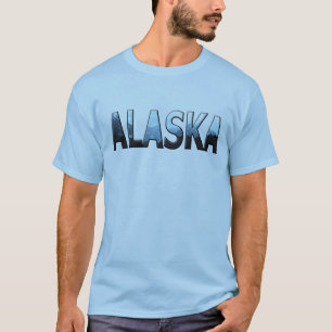 Beautiful Alaska Landscape Text Mens T-shirt