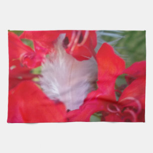 Beautiful Alien Crimson.jpg Tea Towel