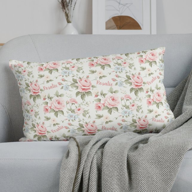 Beautiful All over Pink Rose Name  Decorative Cushion (Creator Uploaded)