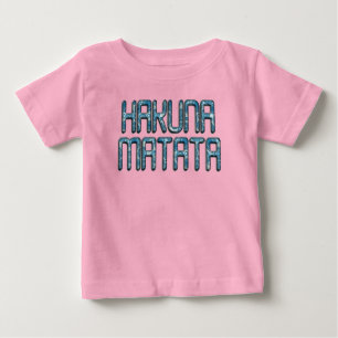 Beautiful Amazing 3D Swahili Hakuna Matata Text Baby T-Shirt