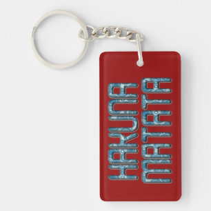 Beautiful Amazing 3D Swahili Hakuna Matata Text Key Ring