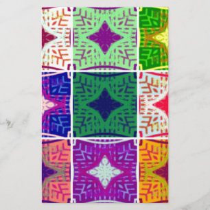 Beautiful Amazing African Chequered  Print pattern Stationery