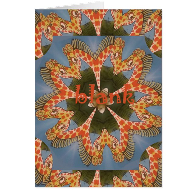 Beautiful amazing African colourful Giraffe blank (Front)